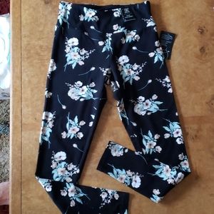 NEW INC Floral Cotton Leggings Yoga Pants NWT